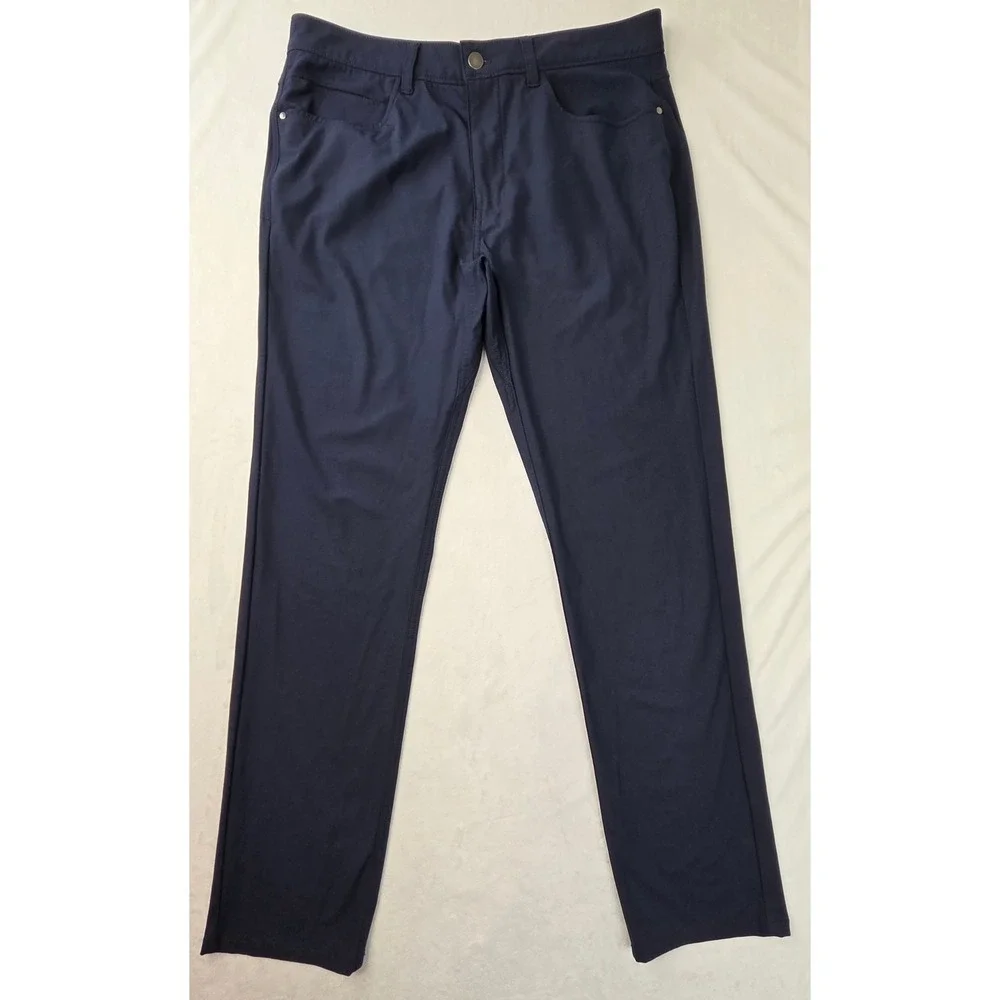 Member's Mark Performance Pant Mens 34x32 Navy Excellent Benton Slim Fit‎